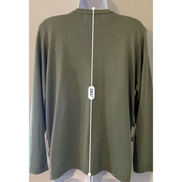 Women’s 2in1 Green Hearts Argyle Pattern Sweater SMALL - Picture 5 of 7